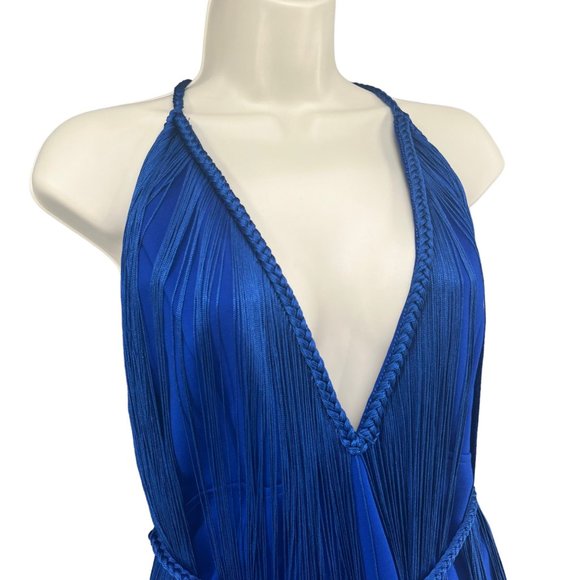 Free People Fringe Element Mini Bodycon Dress Blue Sleeveless Size S - Picture 9 of 16